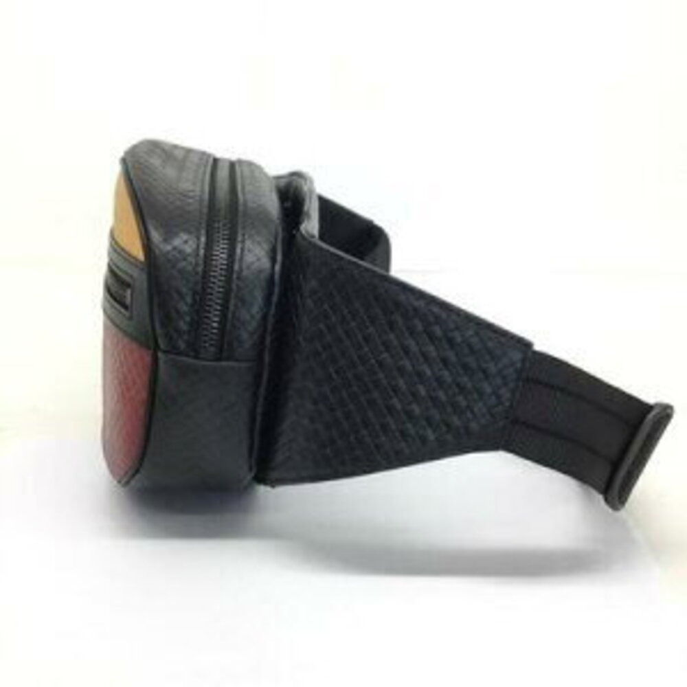 BOTTEGA VENETA Body Belt Crossbody Bag Two Tone Leather Black - Picture 4 of 13